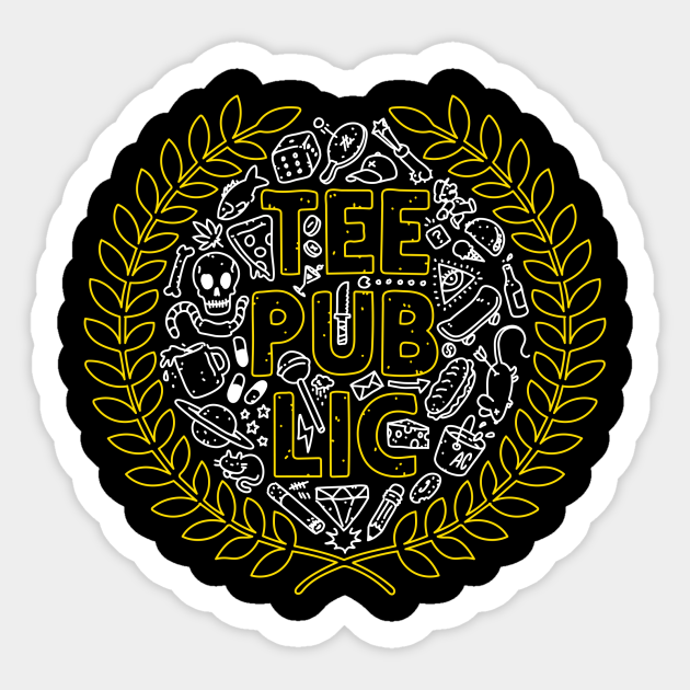 The Official Teepublic Logo Teepublic Sticker Teepublic